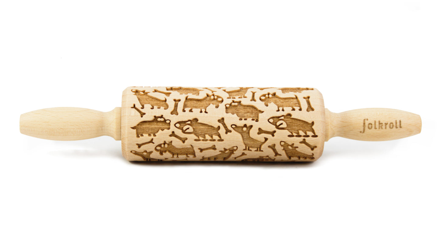 FOLKROLL Small Embossed Rolling Pin