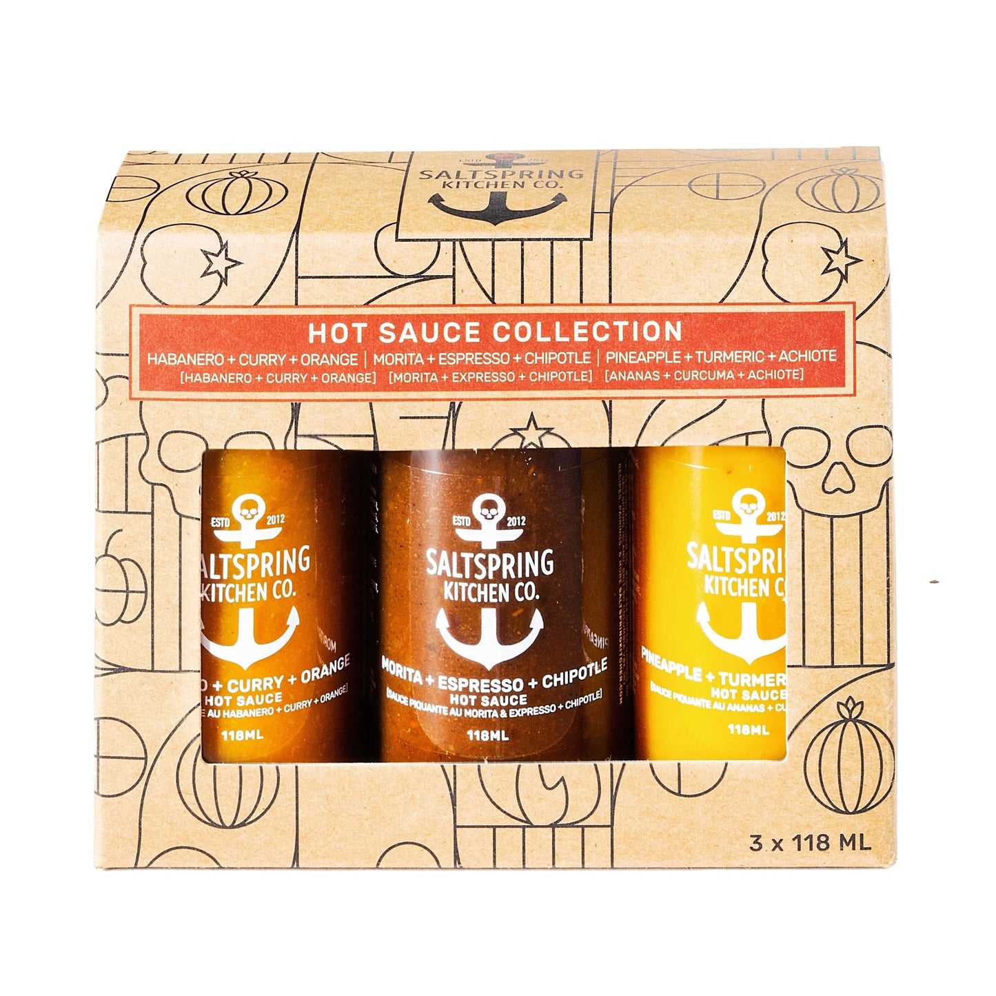 SALTSPRING KITCHEN Hot Sauce Trio
