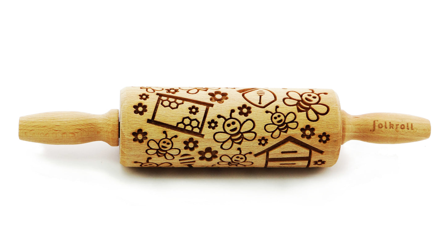 FOLKROLL Small Embossed Rolling Pin