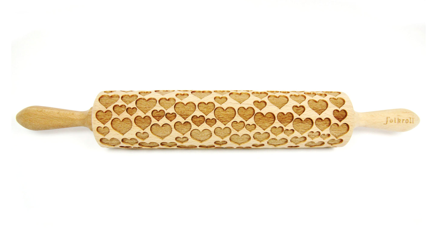 FOLKROLL Large Embossed Rolling Pin