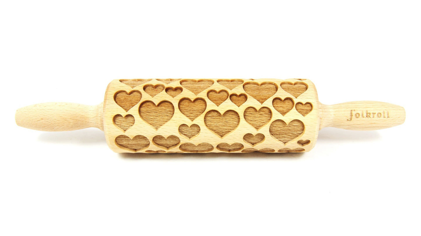 FOLKROLL Small Embossed Rolling Pin