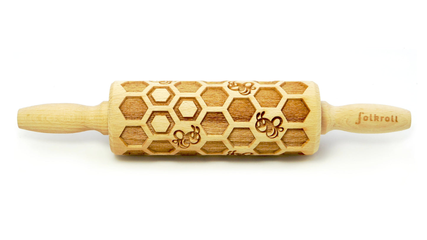 FOLKROLL Small Embossed Rolling Pin