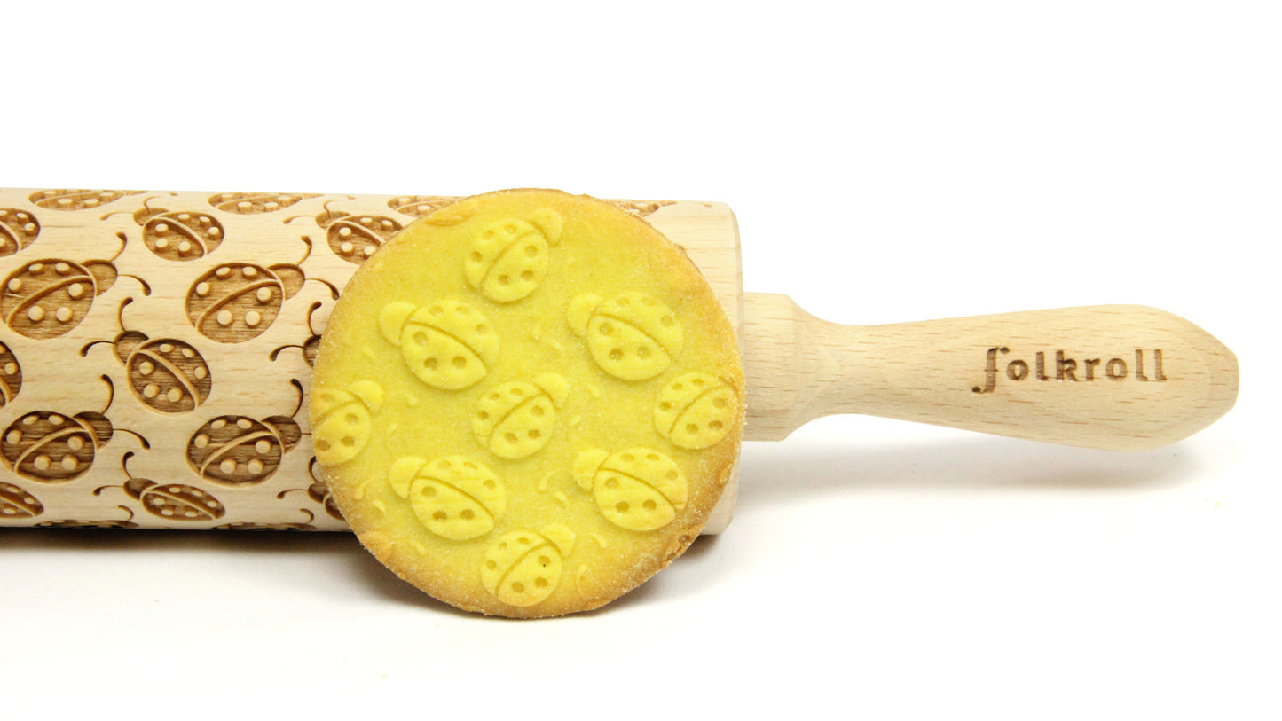 FOLKROLL Large Embossed Rolling Pin