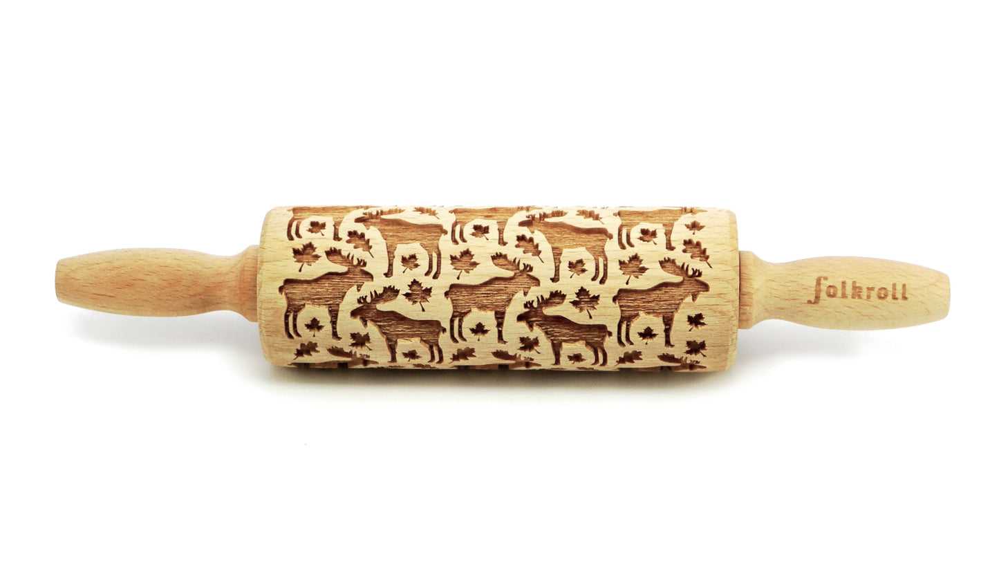 FOLKROLL Small Embossed Rolling Pin
