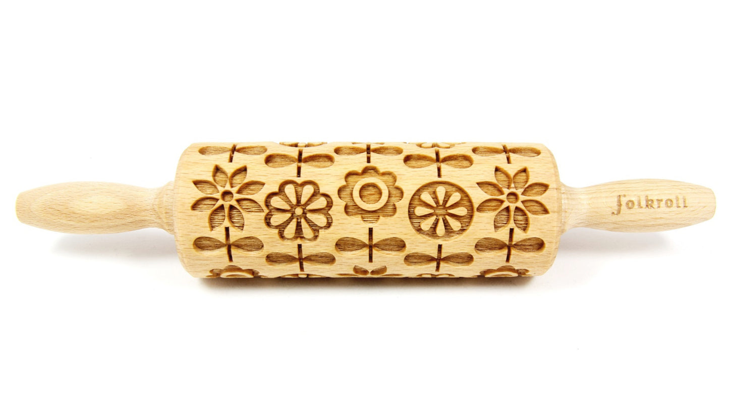 FOLKROLL Small Embossed Rolling Pin
