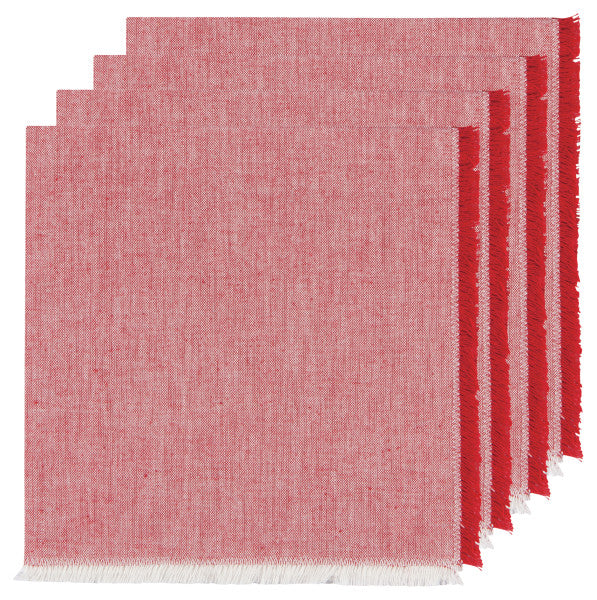 DANICA Heirloom Chambray Napkin - Chili, Set/4