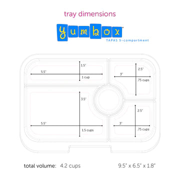 YUMBOX Tapas Tray - 5 Compartment