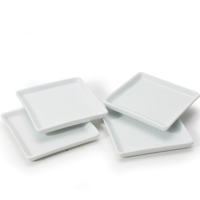 BIA Square Plate - White, 4.5''