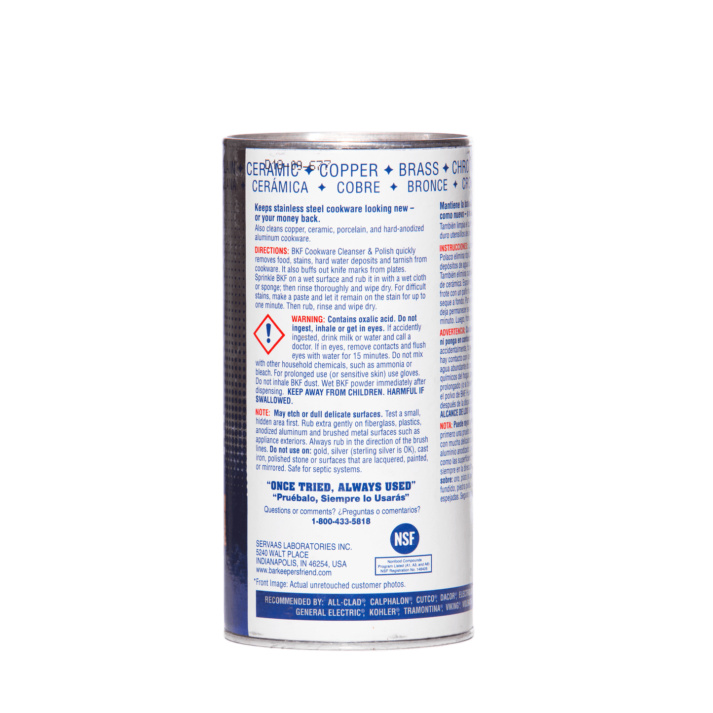 BAR KEEPERS FRIEND Powder Cleanser and Polish - Cookware, 12 oz