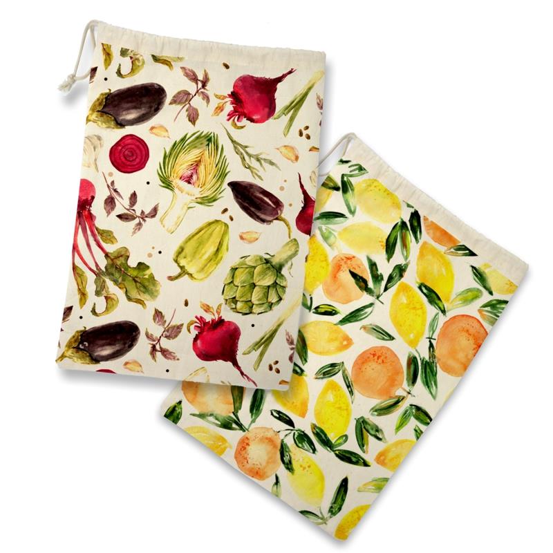 DANESCO Cotton Produce Bags Set/2