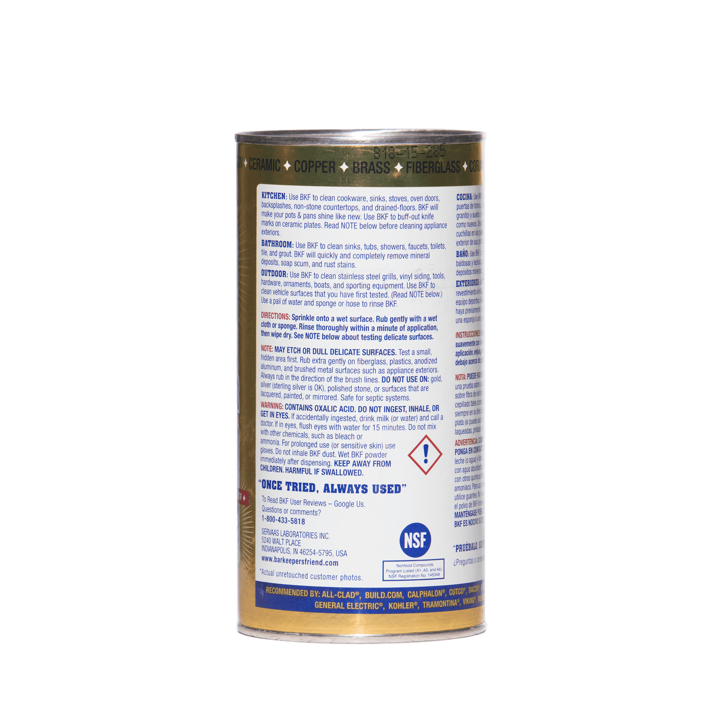 BAR KEEPERS FRIEND Powder Cleanser - Multipurpose,12 oz