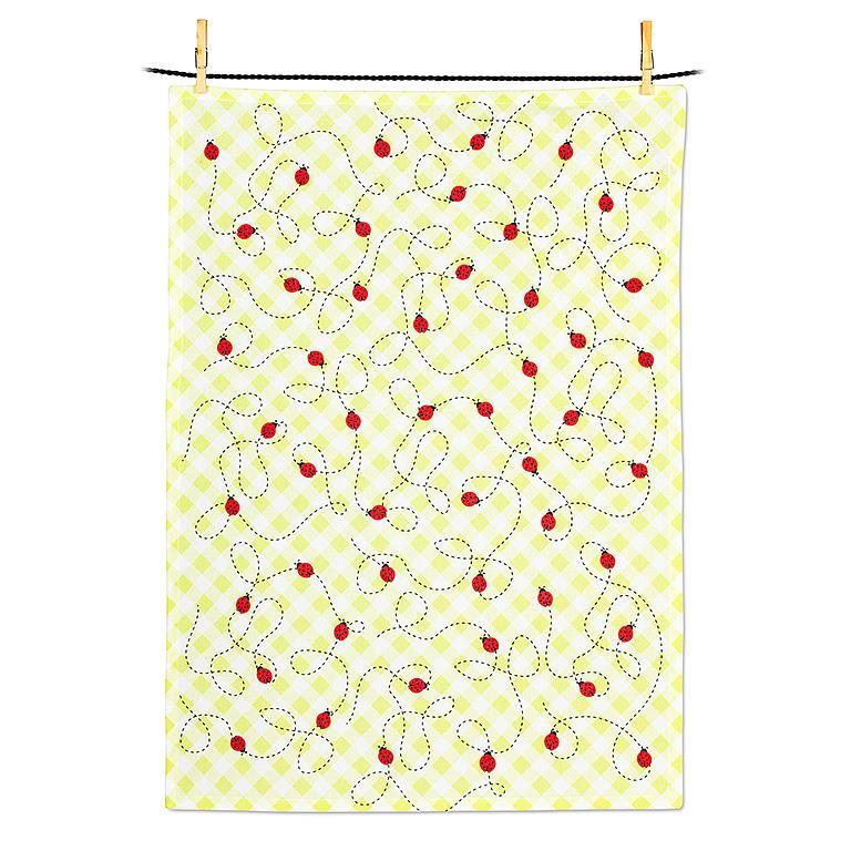 ABBOTT Gingham & Ladybugs Tea Towel