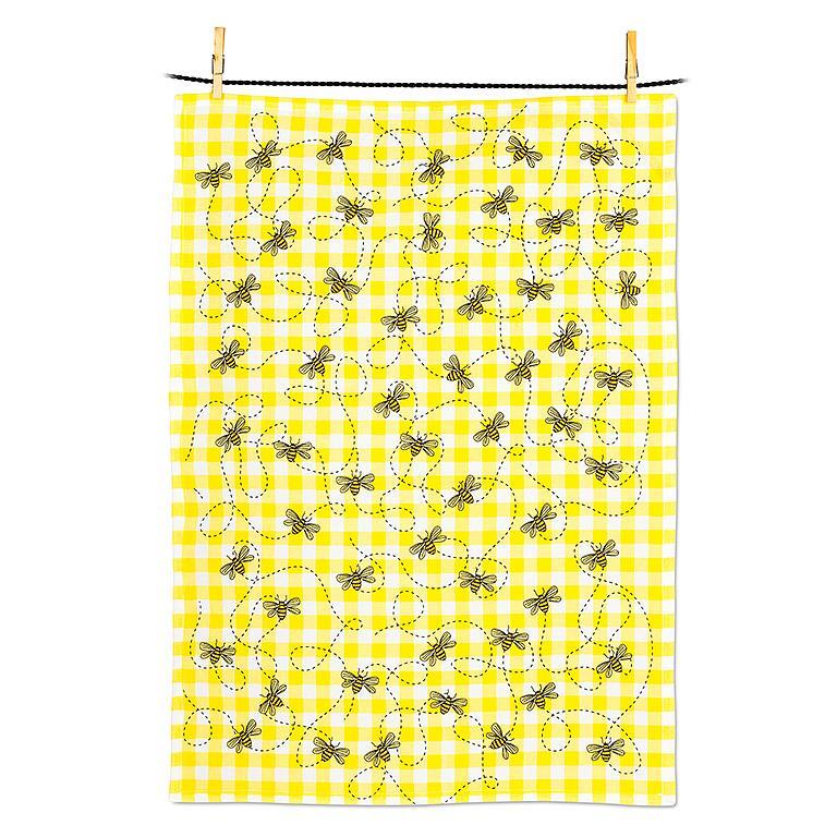 ABBOTT Gingham & Bees Tea Towel