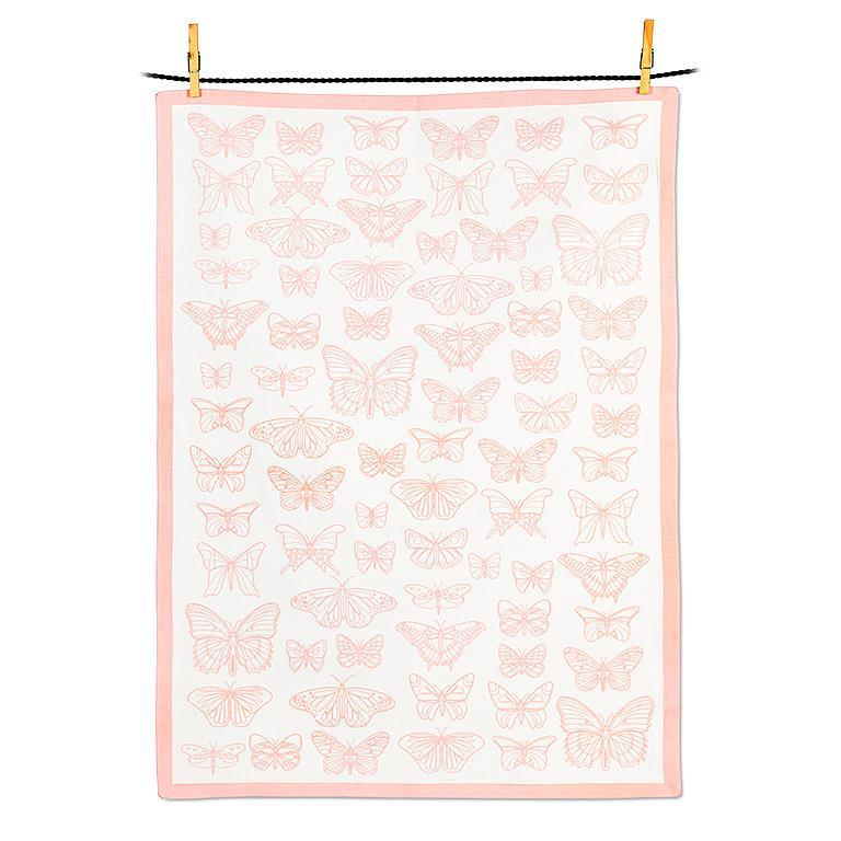 ABBOTT Pink Butterflies Tea Towel