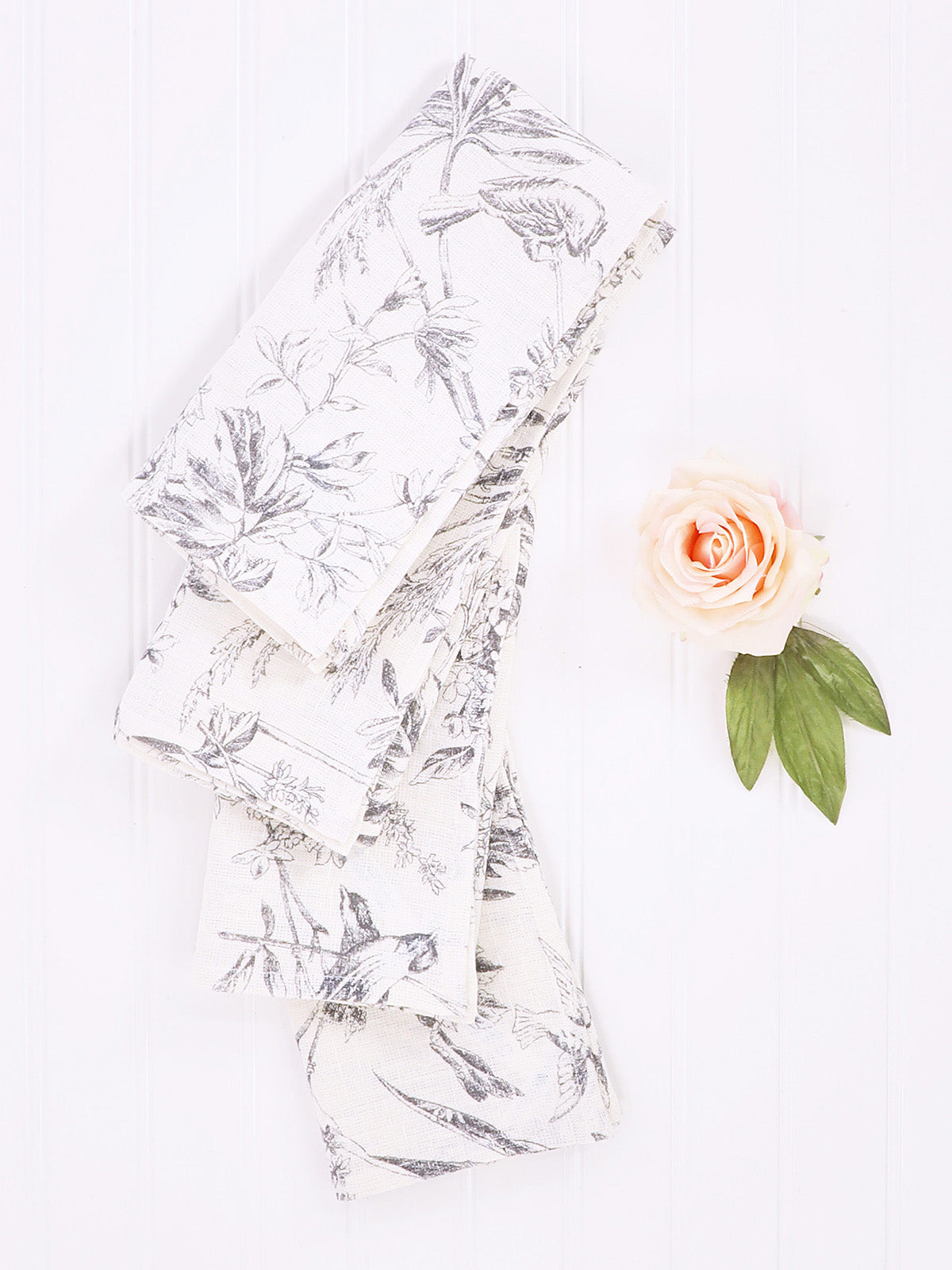 APRIL CORNELL Linen Napkin Set - Arboretum Charcoal