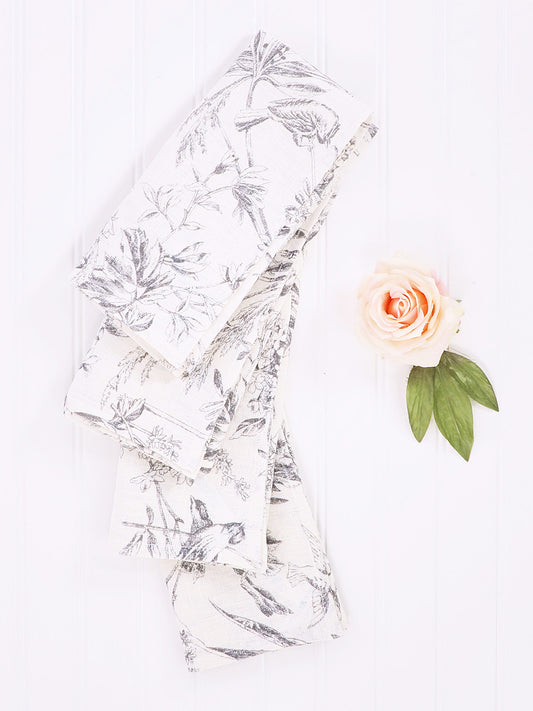 APRIL CORNELL Linen Napkin Set - Arboretum Charcoal