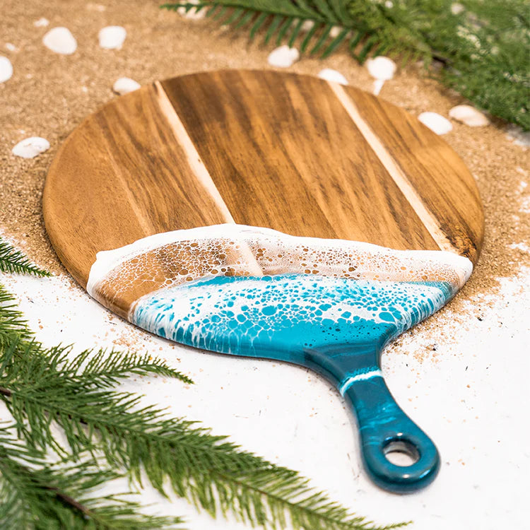 LYNN & LIANA Acacia Round Serving Board