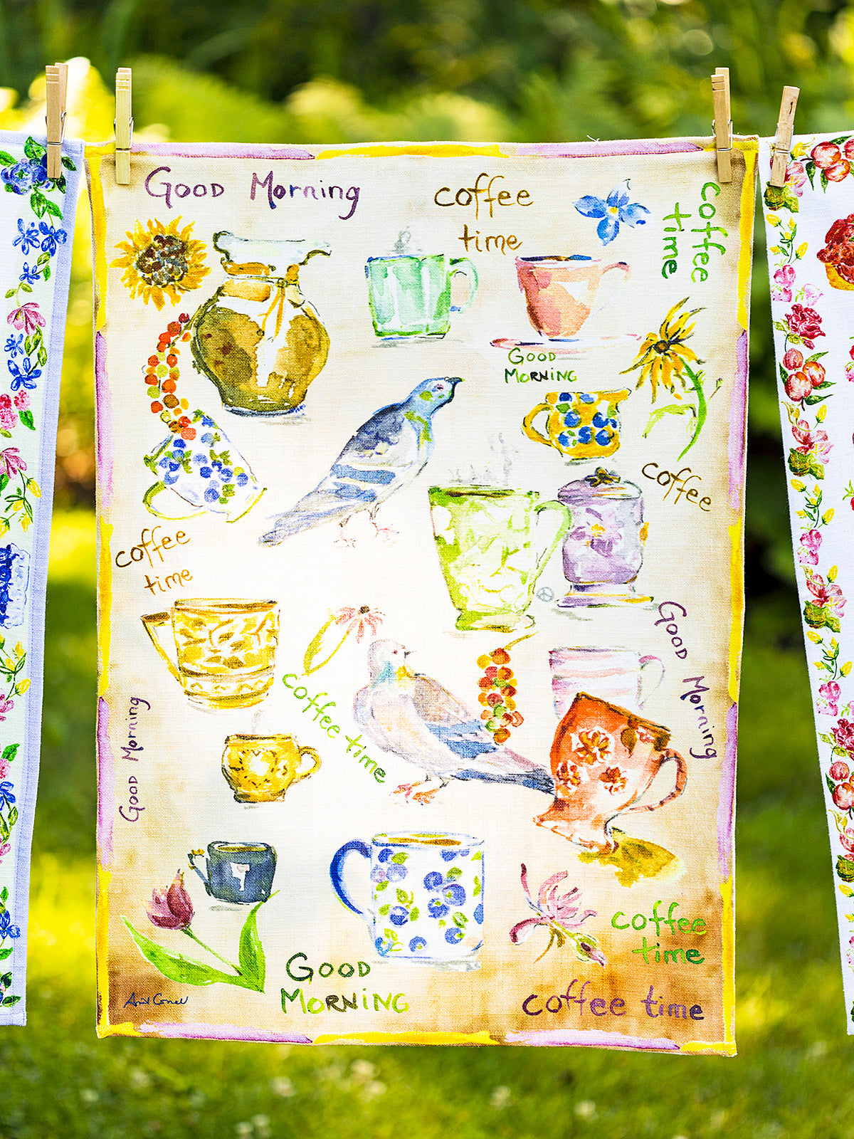 APRIL CORNELL Tea Towel - Coffee Time