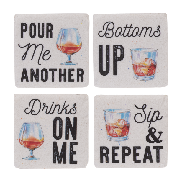GANZ Stone Coaster - Happy Hour