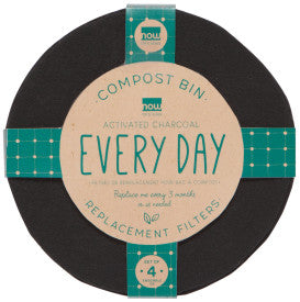 NOW DESIGNS Charcoal Compost Filter - Set of 4