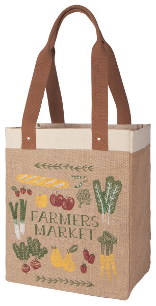 NOW DESIGNS Burlap Tote Bag
