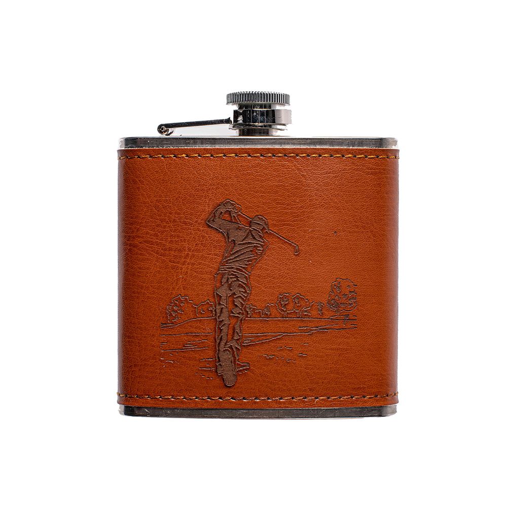 TJS COMPANY Leather Wrapped Flask