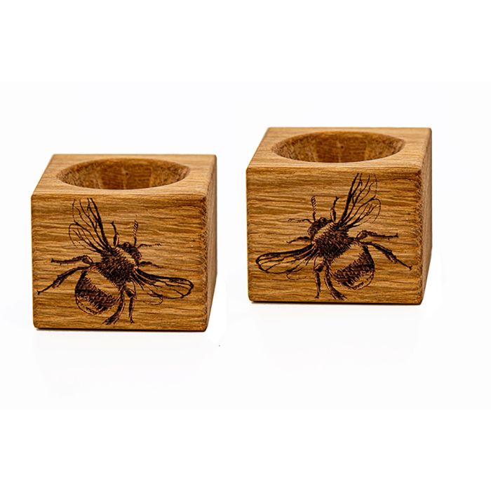 SCOTTISH MADE Oak Egg Cups - Set/2
