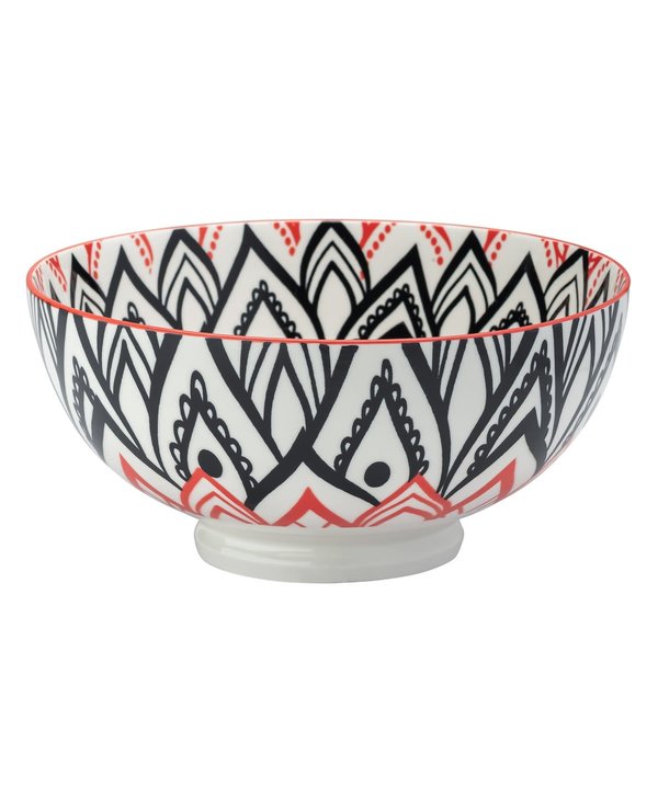 TORRE & TAGUS Kiri Porcelain Bowl - Lotus Mandala, 56 oz