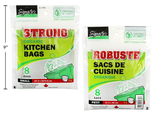 CTG BRANDS Compostable Kitchen Bag - 7 Liter, 8 Pack