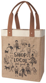 NOW DESIGNS Burlap Tote Bag