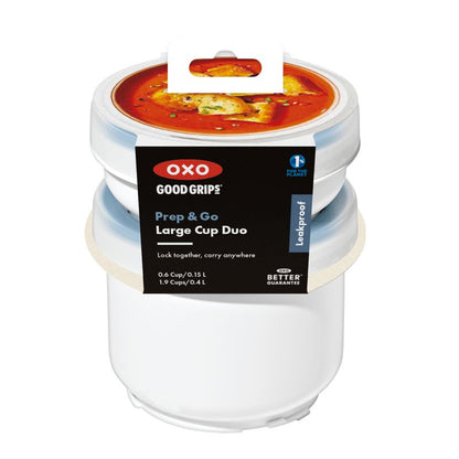 PREP & GO Small Duo Snack Containers