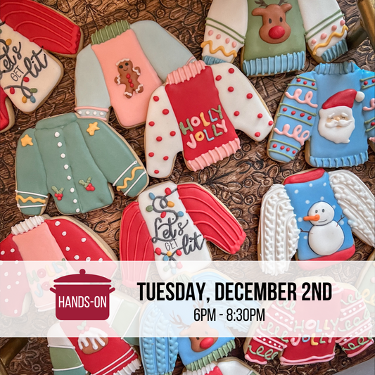 Ugly Christmas Sweater Cookie Decorating with Sam