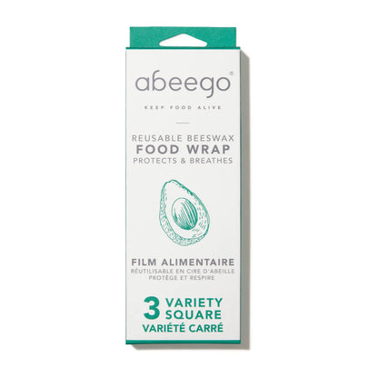ABEEGO Beeswax Food Wrap Variety Square Pack