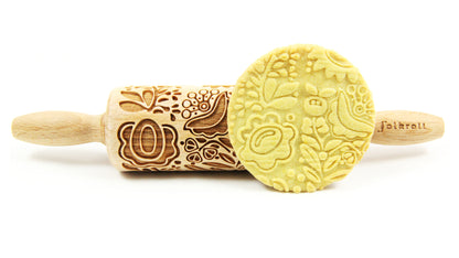 FOLKROLL Small Embossed Rolling Pin