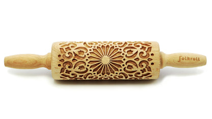 FOLKROLL Small Embossed Rolling Pin