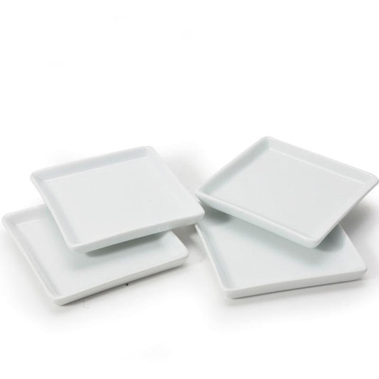 BIA Square Plate - White, 4.5''