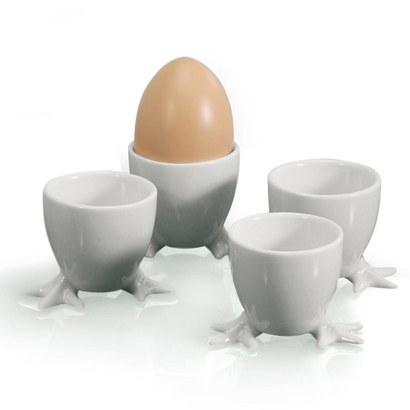 BIA Egg Cup with Feet - White