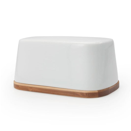BIA Butter Dish - White/Bamboo