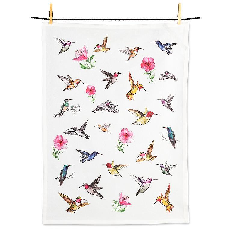 ABBOTT Watercolour Hummingbirds Tea Towel