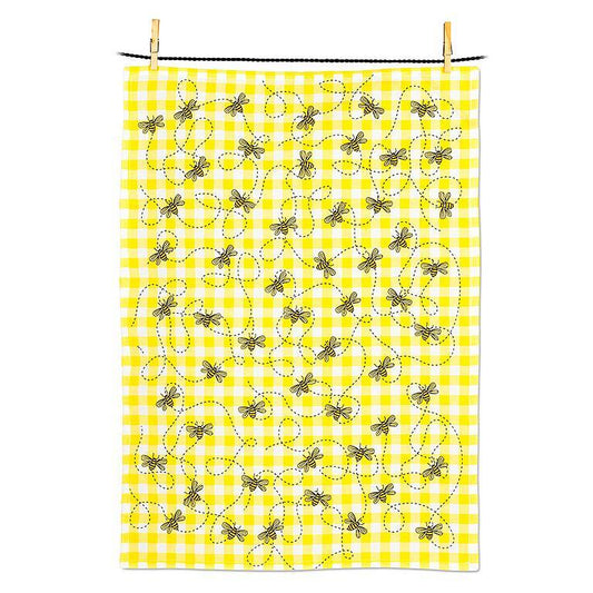 ABBOTT Gingham & Bees Tea Towel