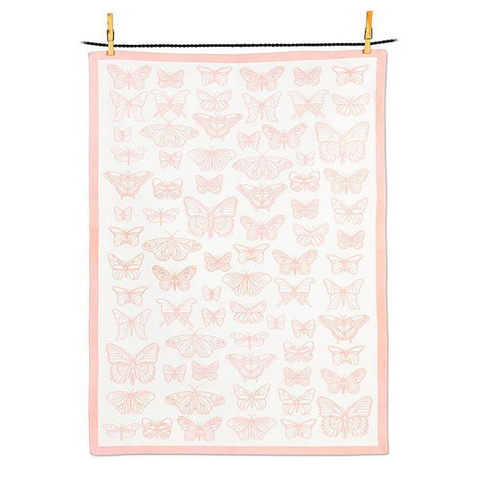 ABBOTT Pink Butterflies Tea Towel