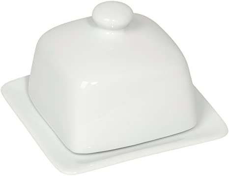 NOW DESIGNS Ceramic Butter Dish Square White