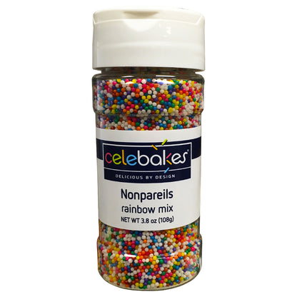CELEBAKES Nonpareils Sugar Sprinkles - 3.8 oz