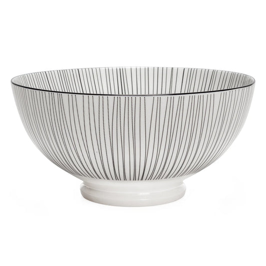 TORRE & TAGUS Kiri Porcelain Bowl - Black Line, 56 oz