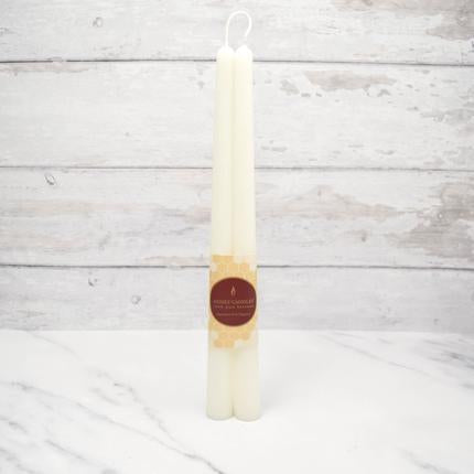 HONEY CANDLES Beeswax Taper Candles - Set of 2