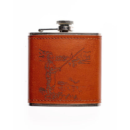 TJS COMPANY Leather Wrapped Flask