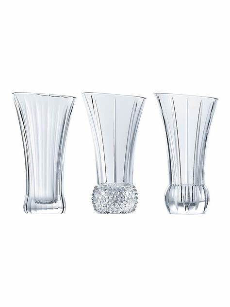 NACHTMANN Spring Crystal Vases - Set of 3