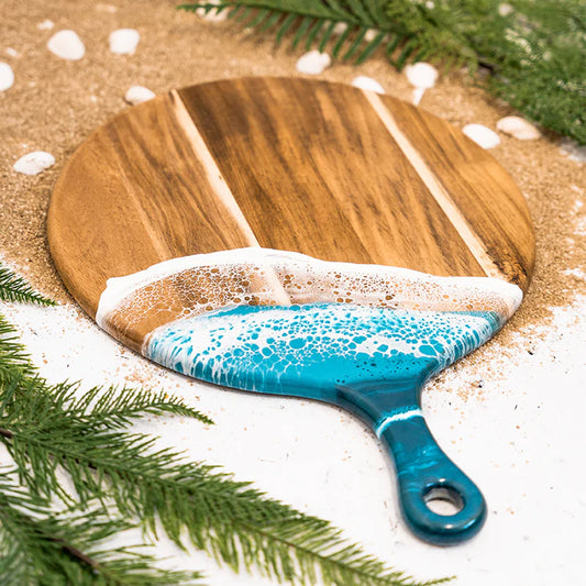 LYNN & LIANA Acacia Round Serving Board