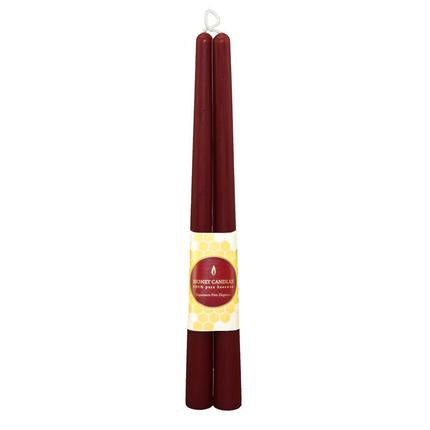 HONEY CANDLES Beeswax Taper Candles - Set of 2