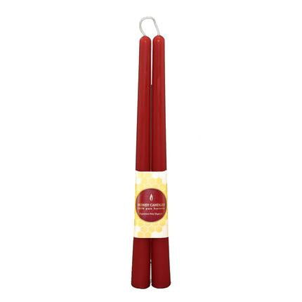 HONEY CANDLES Beeswax Taper Candles - Set of 2